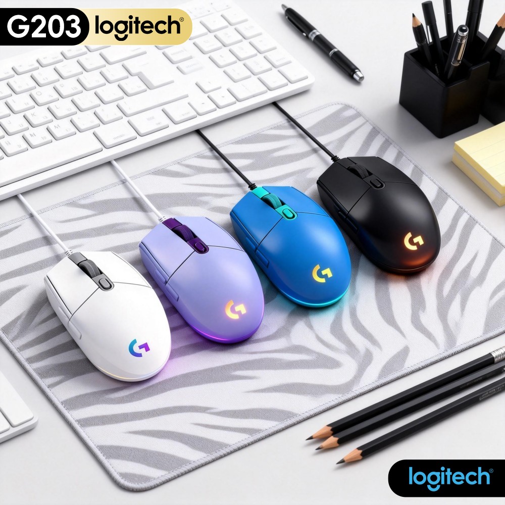 Pc Gaming Optimization - Logitech G203 Kabelgebundene Gaming-Maus, optimiert für
