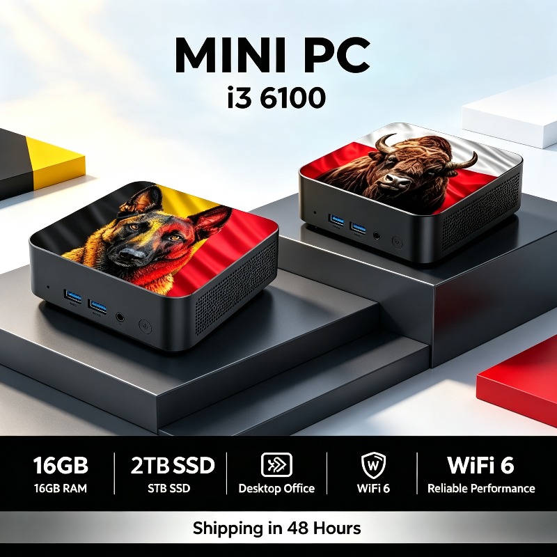 Pc Gaming Intel - Gaming-Mini-Desktop-Computer Intel Core i3 6100, Windows,