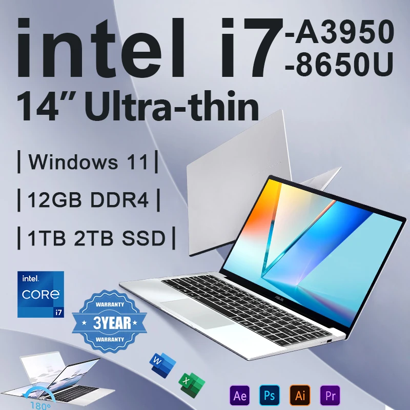 Pc Gaming Intel Core I7 - 2026 Büro-Laptop Windows 11 Pro Intel