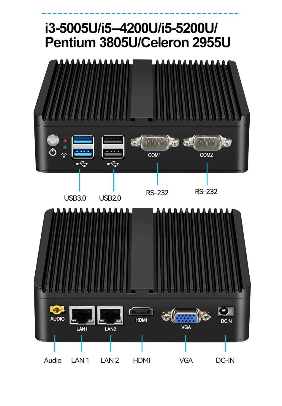 Lüfterloser Mini-PC IPC Intel  – Pc Gaming Nvidia Bewertung und Preis